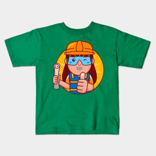 Engineer Woman Kids T-Shirt